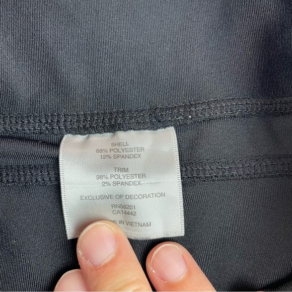 MPG Solid Black Workout Athletic Leggings Shorts Capris Women Large - Picture 5 of 5